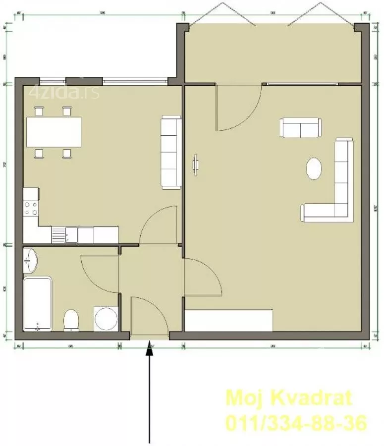 Jednosoban stan | 4zida