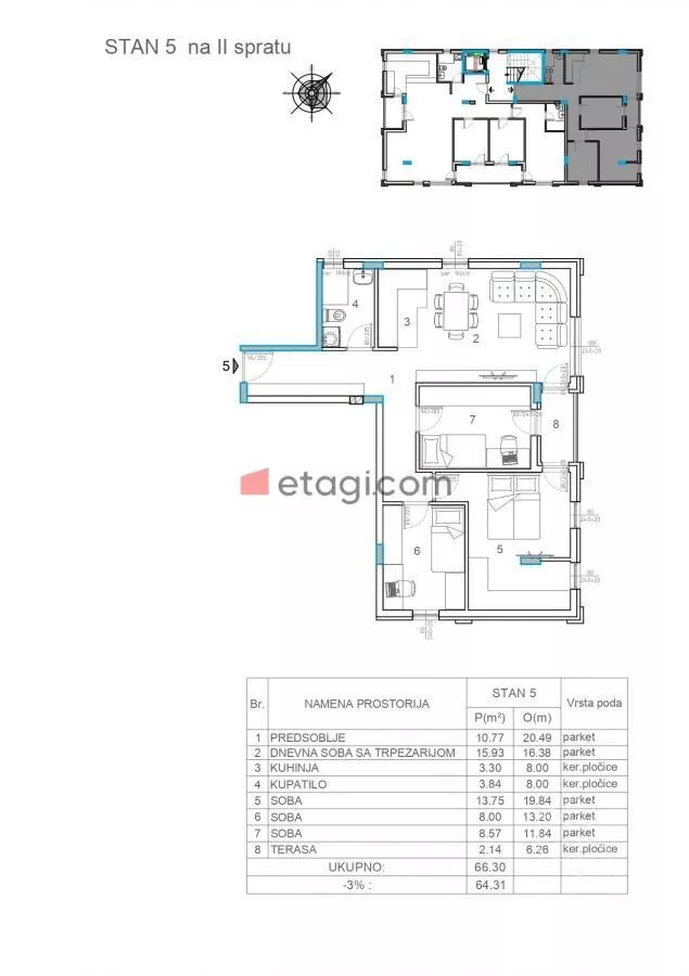 Troiposoban stan | 4zida