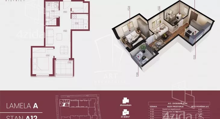 Dvosoban stan | 4zida