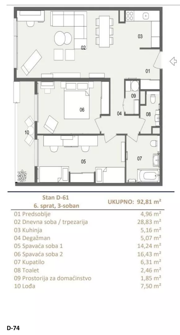 Trosoban stan | 4zida
