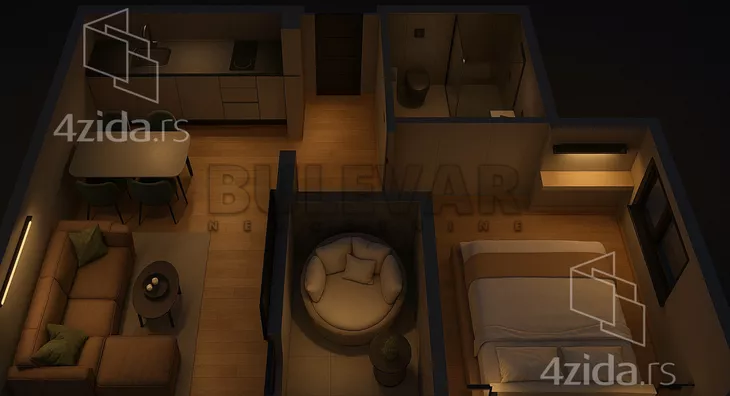 Jednoiposoban stan | 4zida