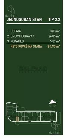 Jednosoban stan | 4zida