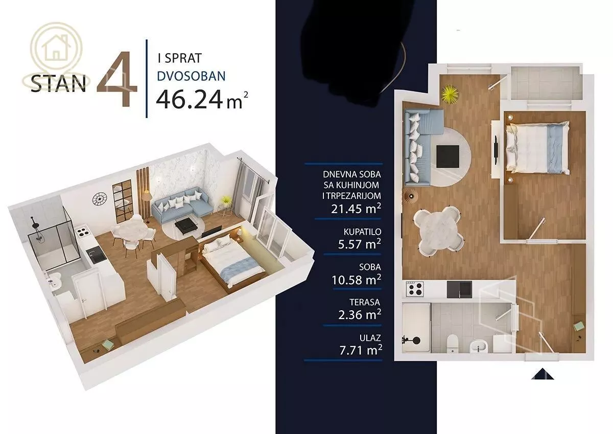 Dvosoban stan | 4zida