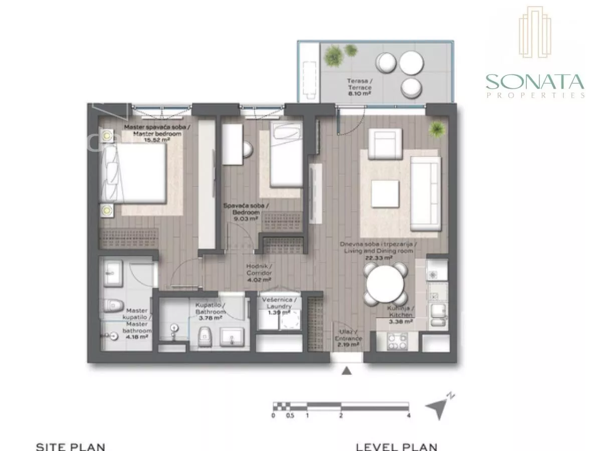 Trosoban stan | 4zida