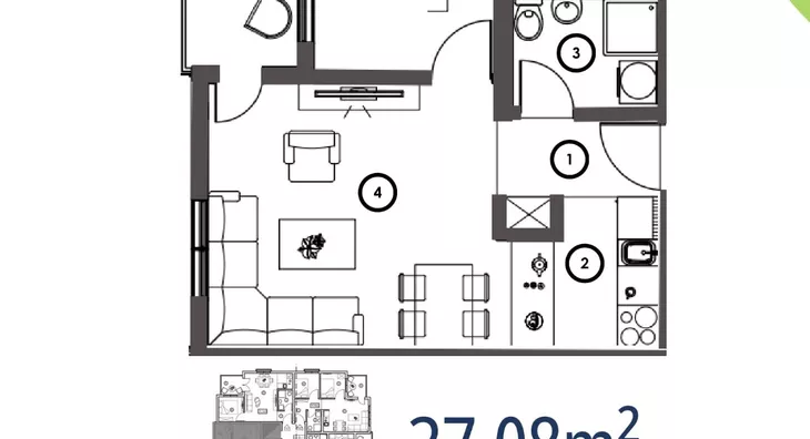 Jednosoban stan | 4zida