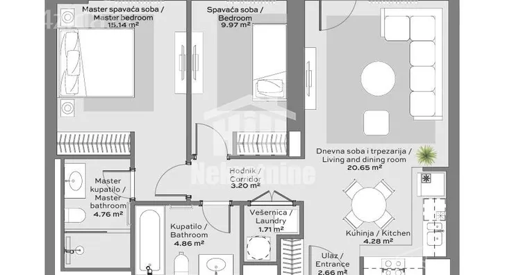 Trosoban stan | 4zida