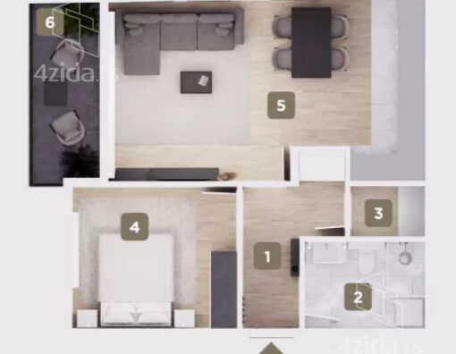 Dvosoban stan | 4zida