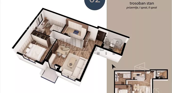 Trosoban stan | 4zida