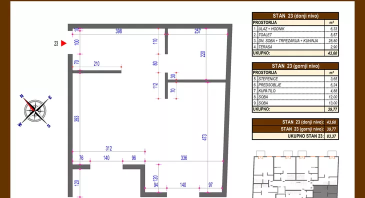 Trosoban stan | 4zida