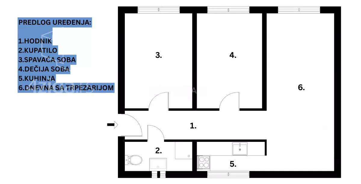 Trosoban stan | 4zida