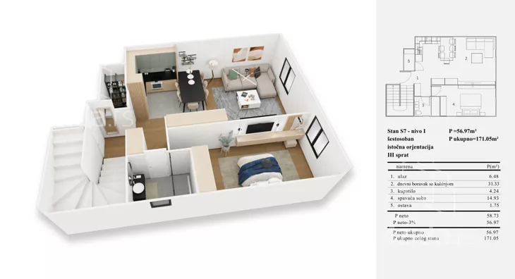 Šestosoban stan | 4zida