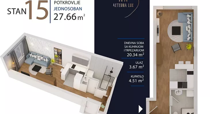 Jednosoban stan | 4zida