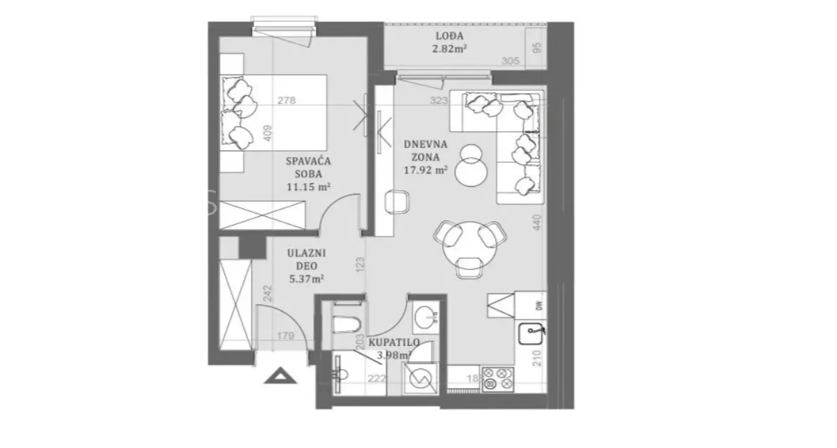 Jednoiposoban stan | 4zida