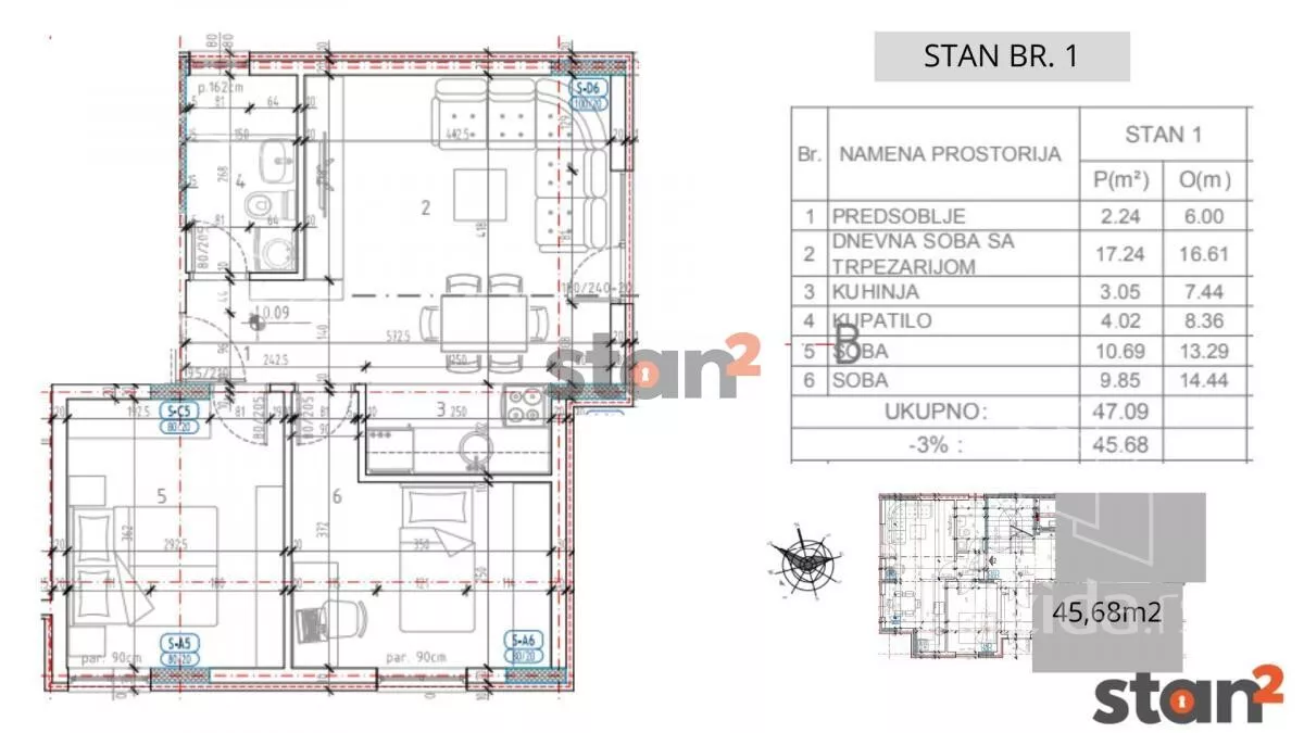 Dvoiposoban stan | 4zida