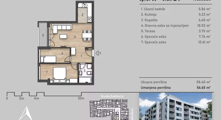 Trosoban stan | 4zida