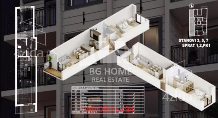 Jednoiposoban stan | 4zida