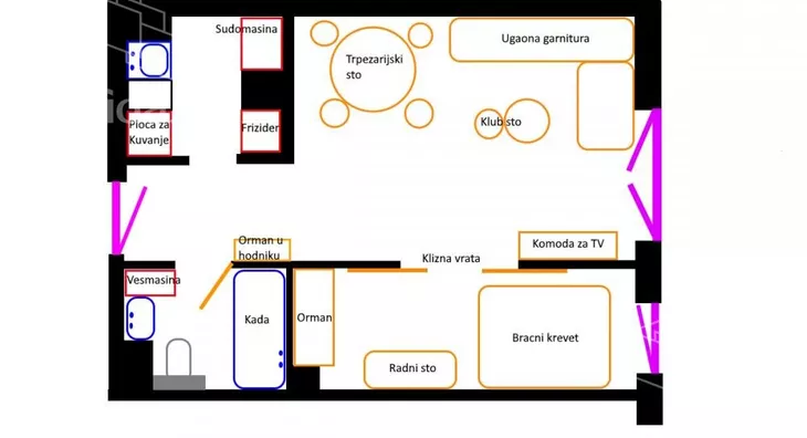 Jednoiposoban stan | 4zida