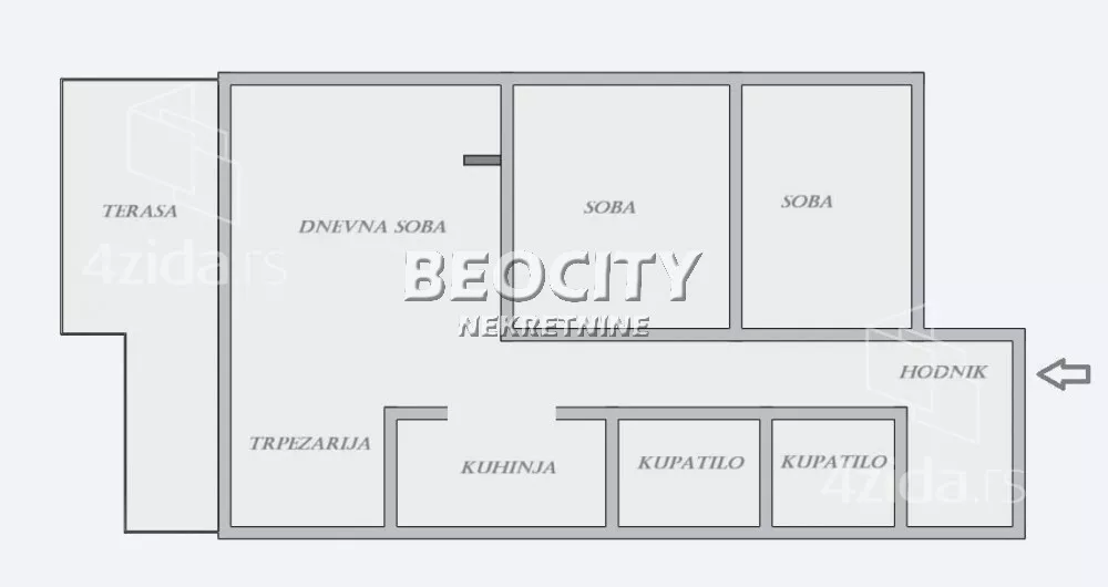 Trosoban stan | 4zida