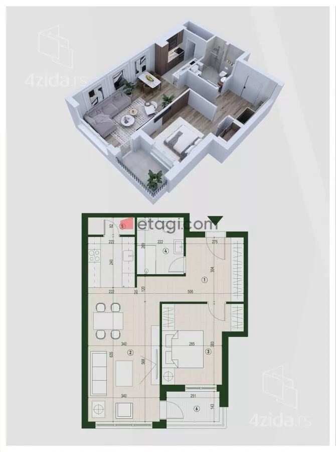 Dvosoban stan | 4zida