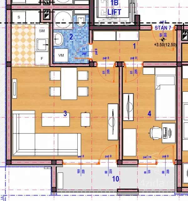 Jednoiposoban stan | 4zida