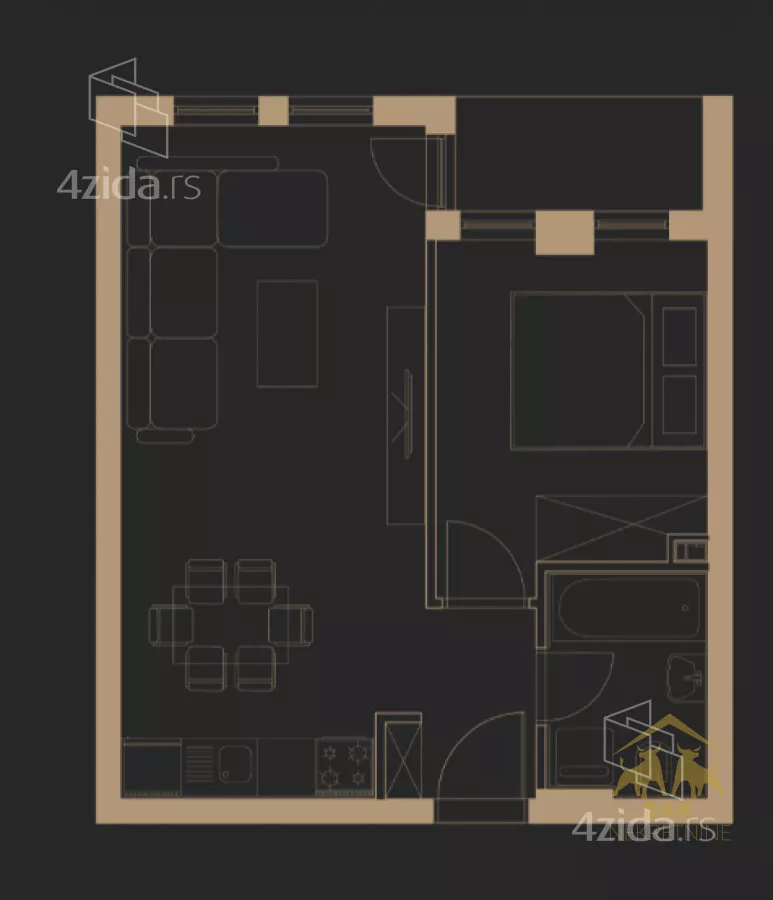 Dvosoban stan | 4zida