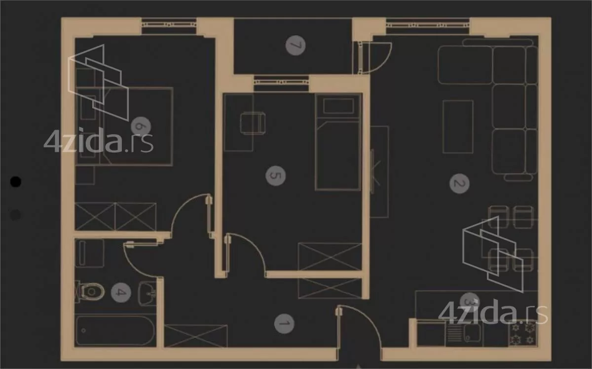 Trosoban stan | 4zida