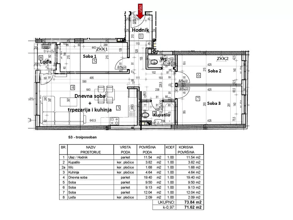 Troiposoban stan | 4zida