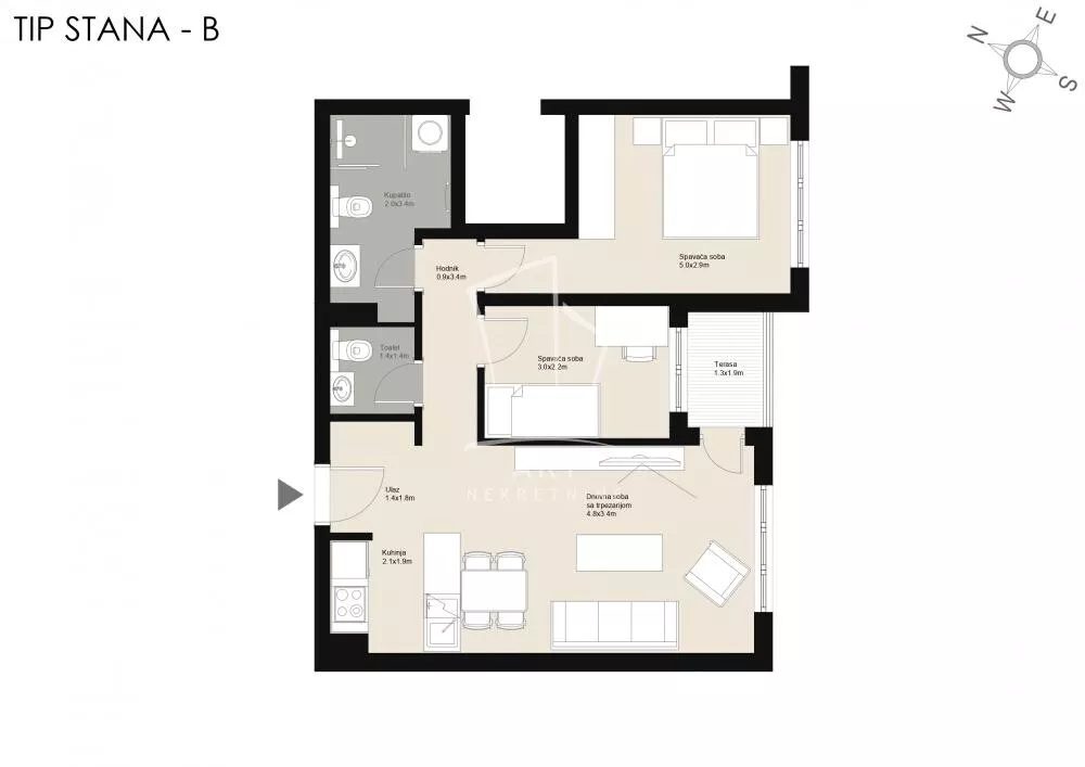 Dvoiposoban stan | 4zida