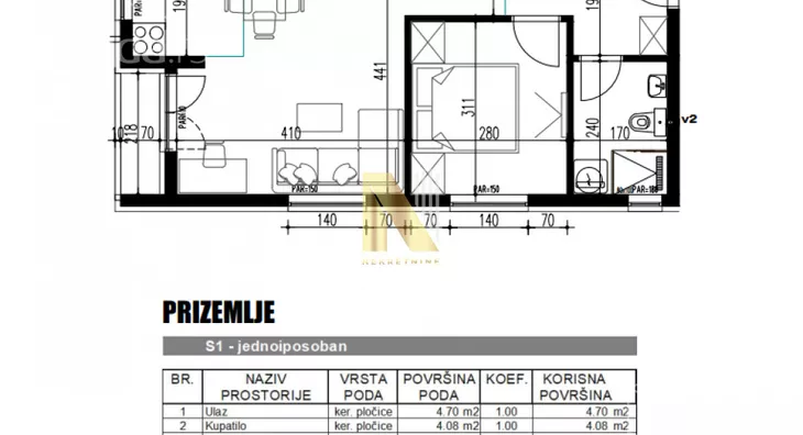 Jednoiposoban stan | 4zida