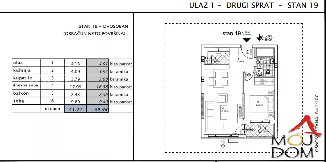 Jednoiposoban stan | 4zida