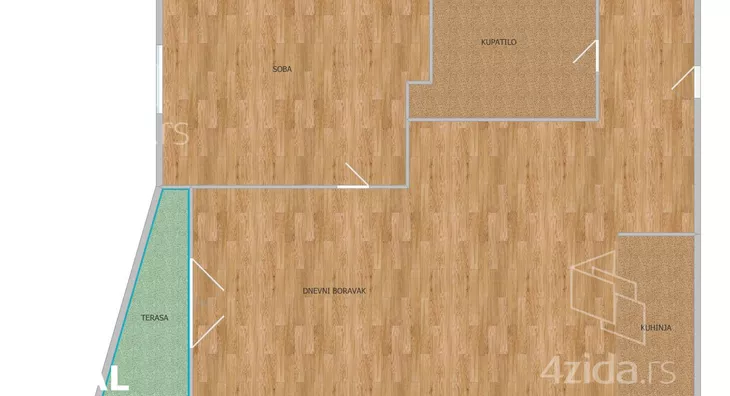 Jednoiposoban stan | 4zida