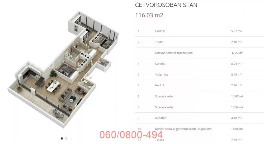 Trosoban stan | 4zida