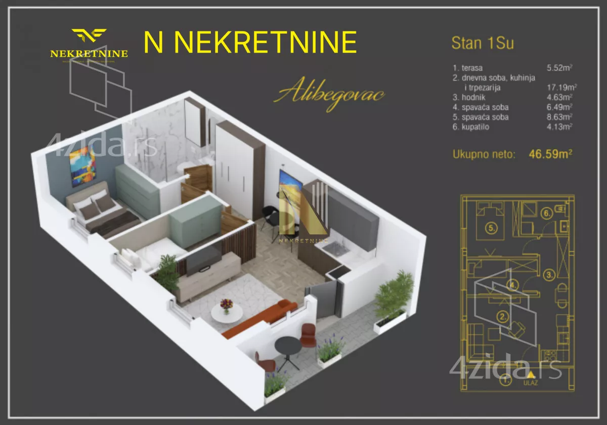 Dvoiposoban stan | 4zida