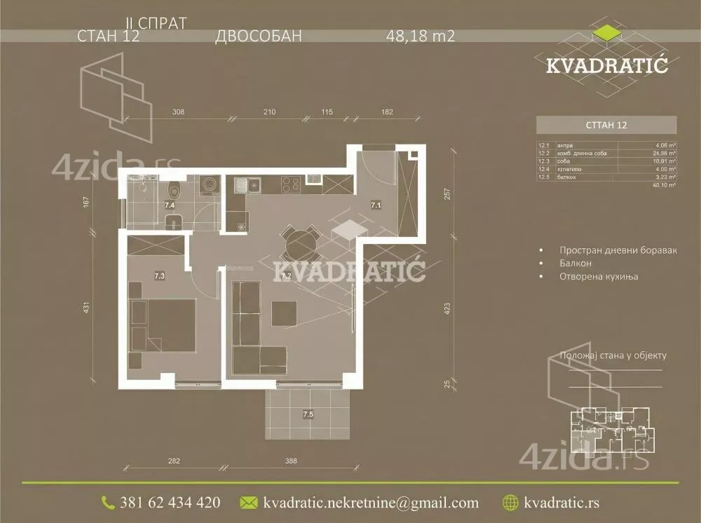 Dvosoban stan | 4zida