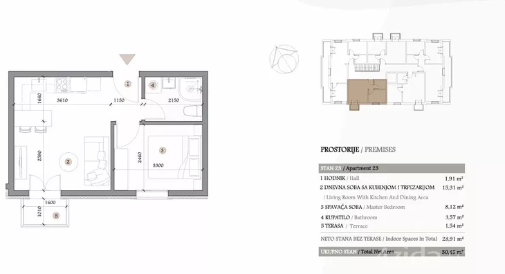 Jednosoban stan | 4zida