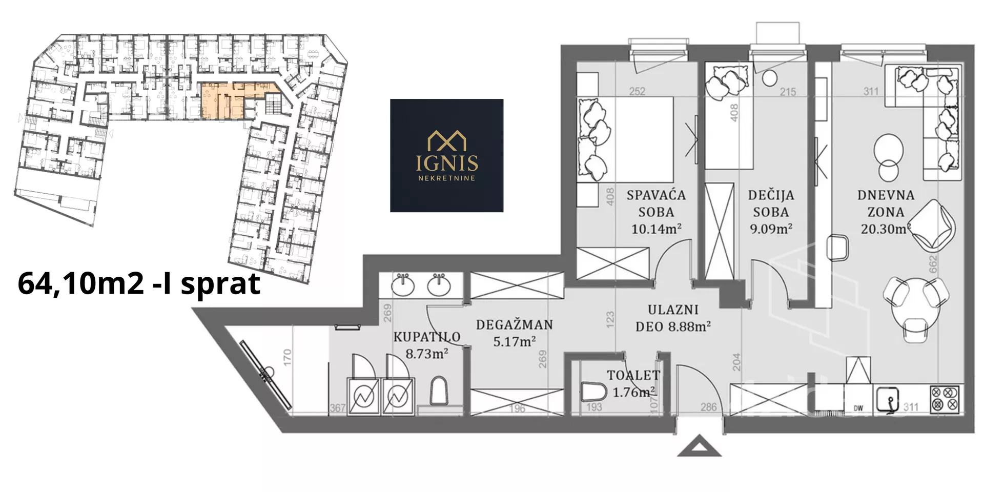 Trosoban stan | 4zida