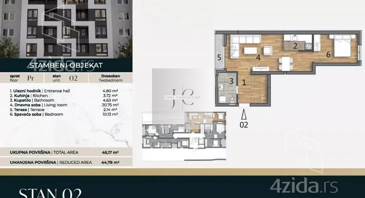 Dvosoban stan | 4zida