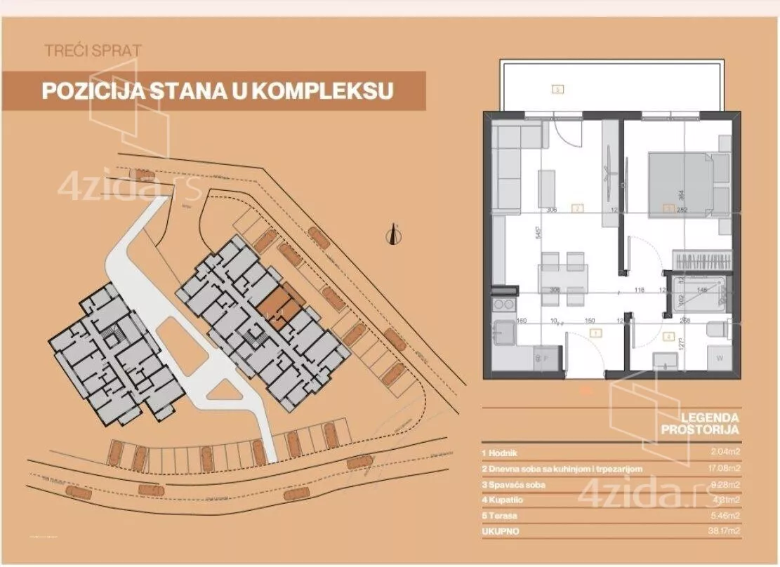 Jednosoban stan | 4zida