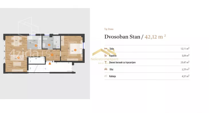 Dvosoban stan | 4zida