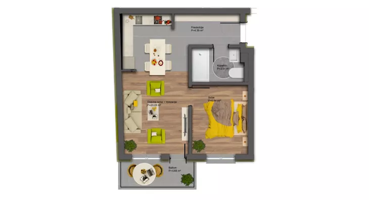 Jednosoban stan | 4zida