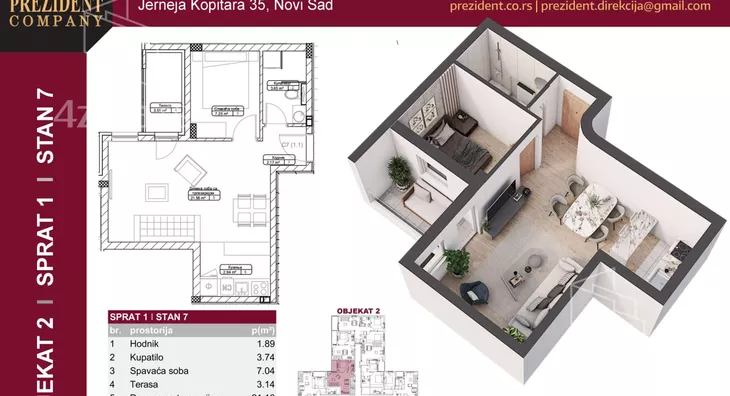 Dvosoban stan | 4zida