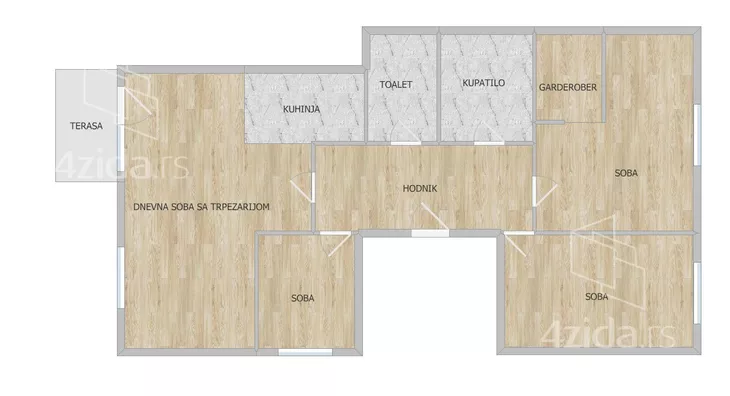 Trosoban stan | 4zida