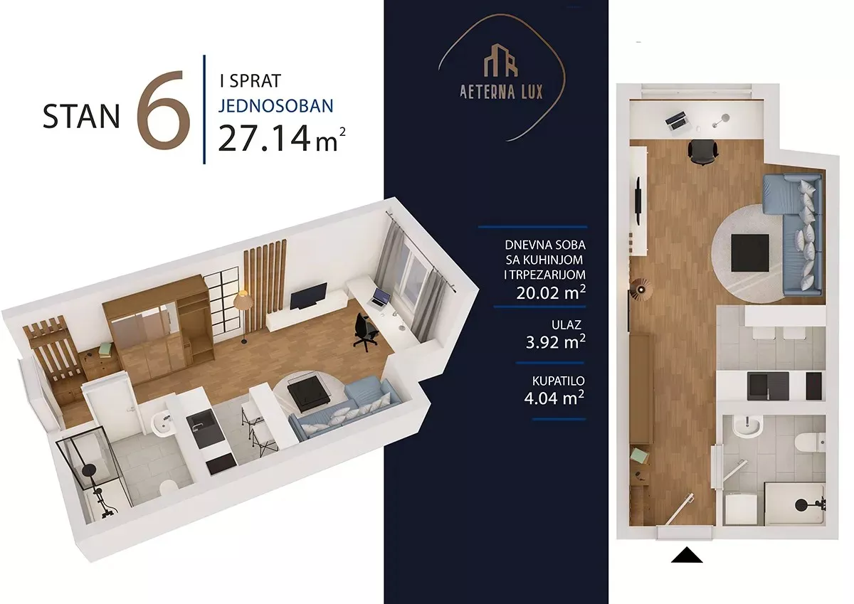 Jednosoban stan | 4zida