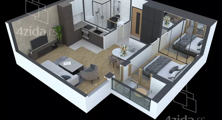 Jednoiposoban stan | 4zida