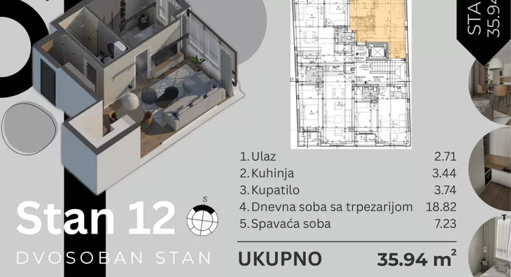 Dvosoban stan | 4zida
