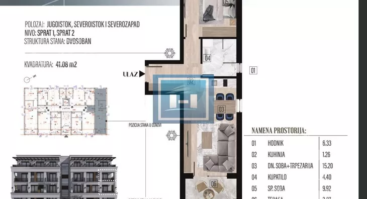 Jednosoban stan | 4zida