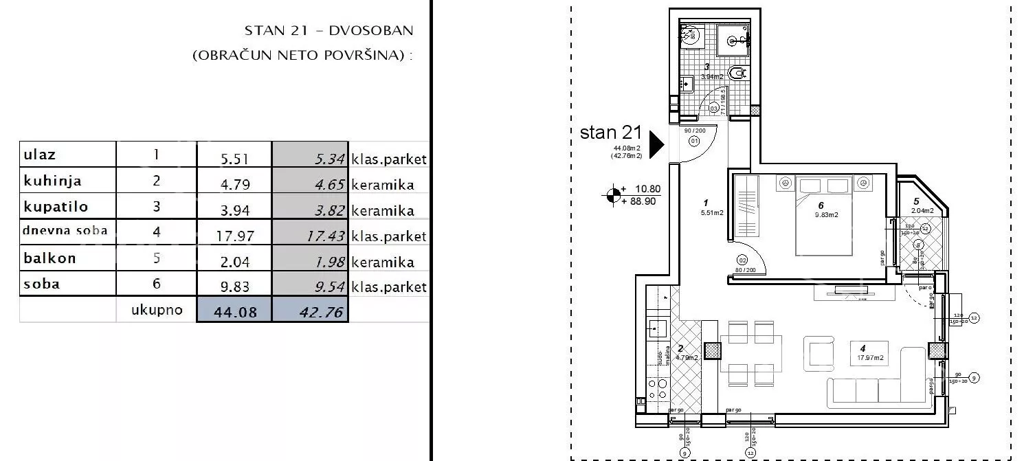 Dvosoban stan | 4zida