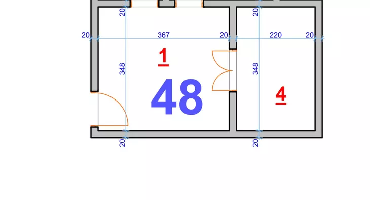 Jednoiposoban stan | 4zida