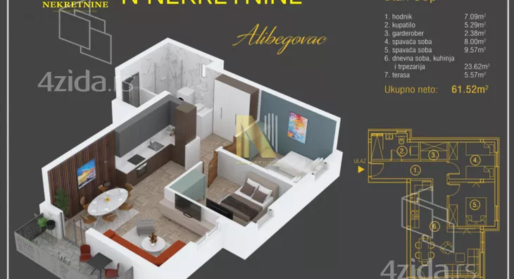 Trosoban stan | 4zida