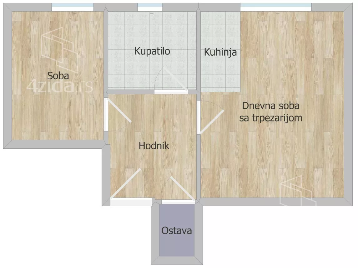 Jednoiposoban stan | 4zida